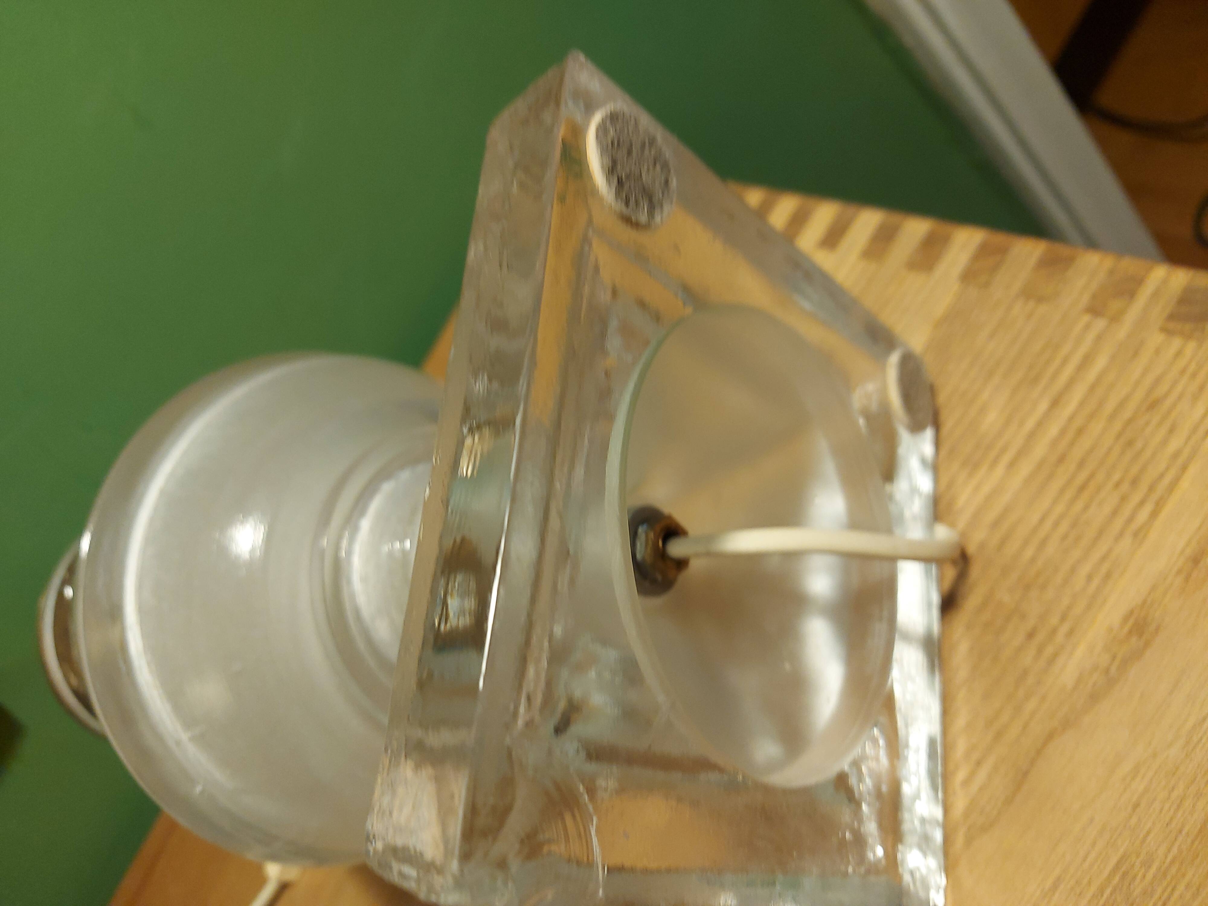 Lamp bases in blown glass, molded, Medici, baluster