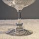 8 antique Baccarat crystal champagne coupes with engraved decoration.