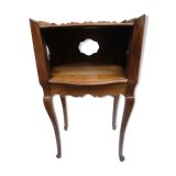 Louis XV bedside table in solid walnut
