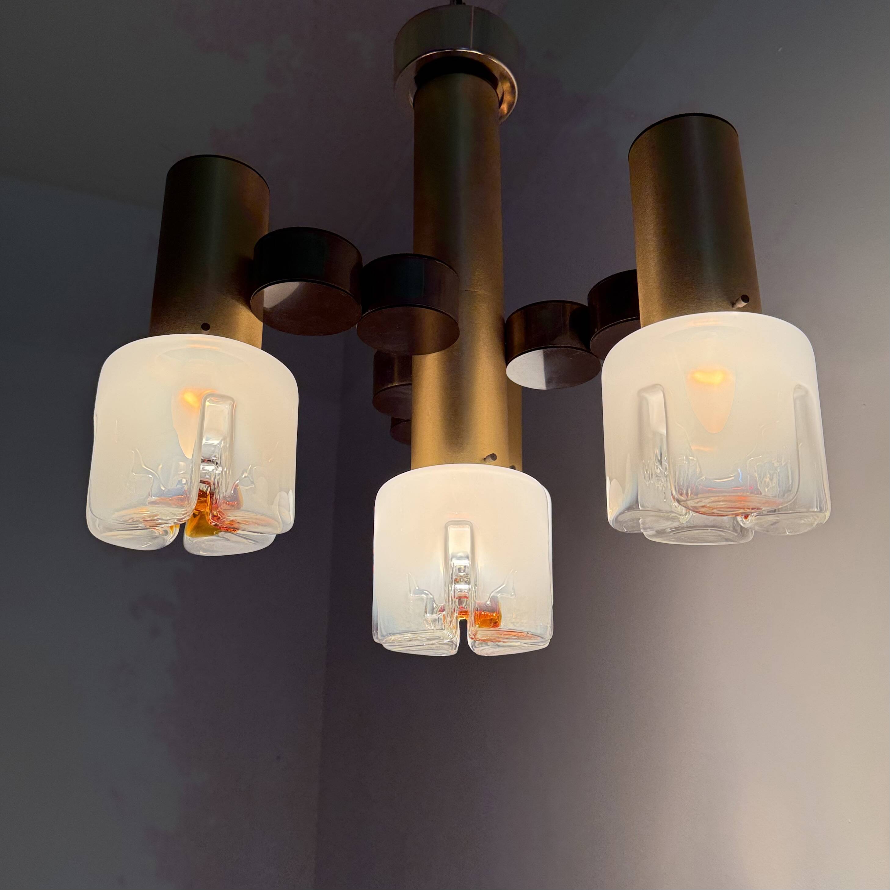 Mid-century design Italian chandelier by Gaetano Sciolari , 1970s