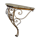 Mid-century floating wall console in wrought iron, 1950, Italy