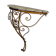 Mid-century floating wall console in wrought iron, 1950, Italy