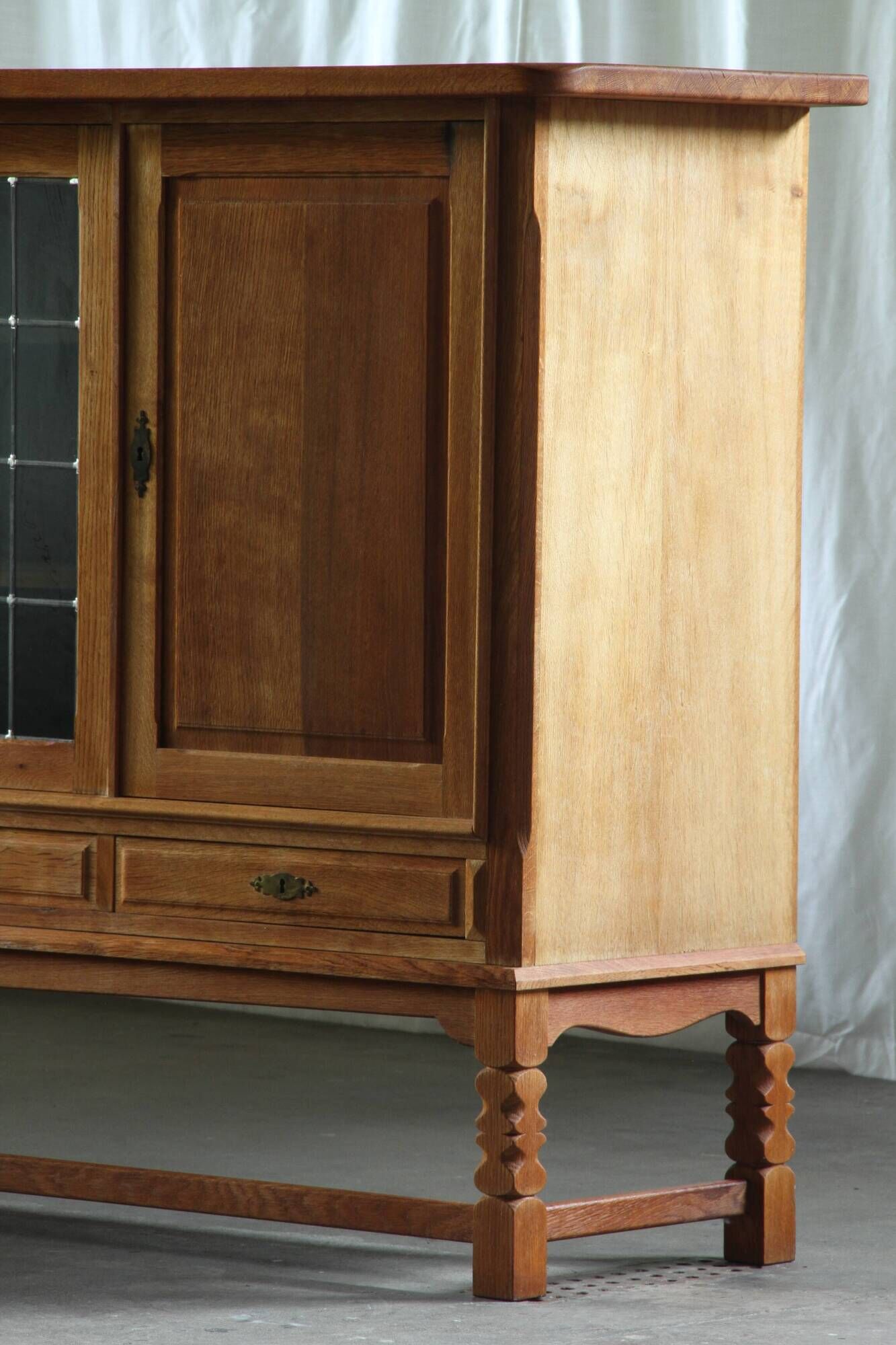 Vintage Danish 1960s Modern Oak Cabinet In The Style Of Henning Kjærnulf