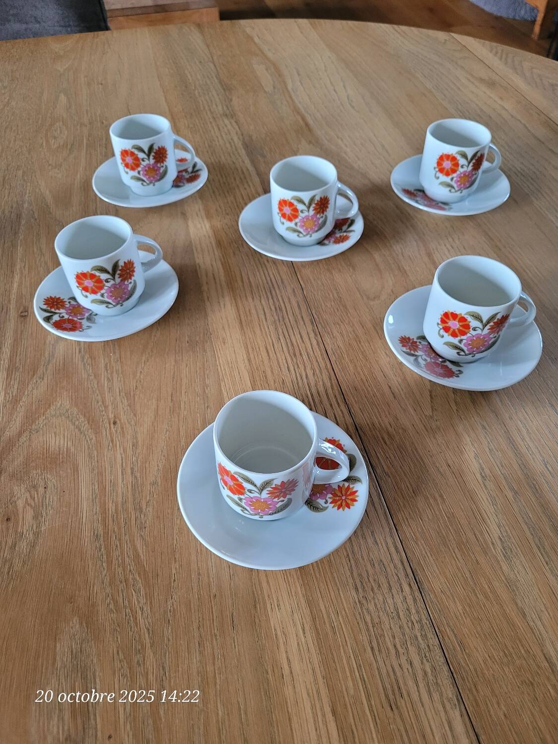6 ANCAP cups and saucers