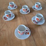 6 ANCAP cups and saucers