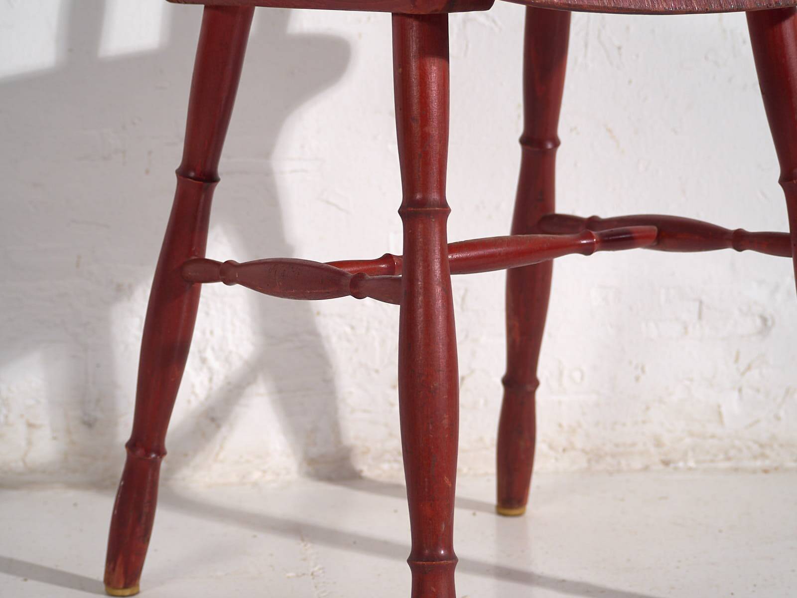 Antique red Windsor style chair (c.1920)