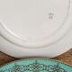 Six plates of vintage Badonviller earthenware with gold frieze