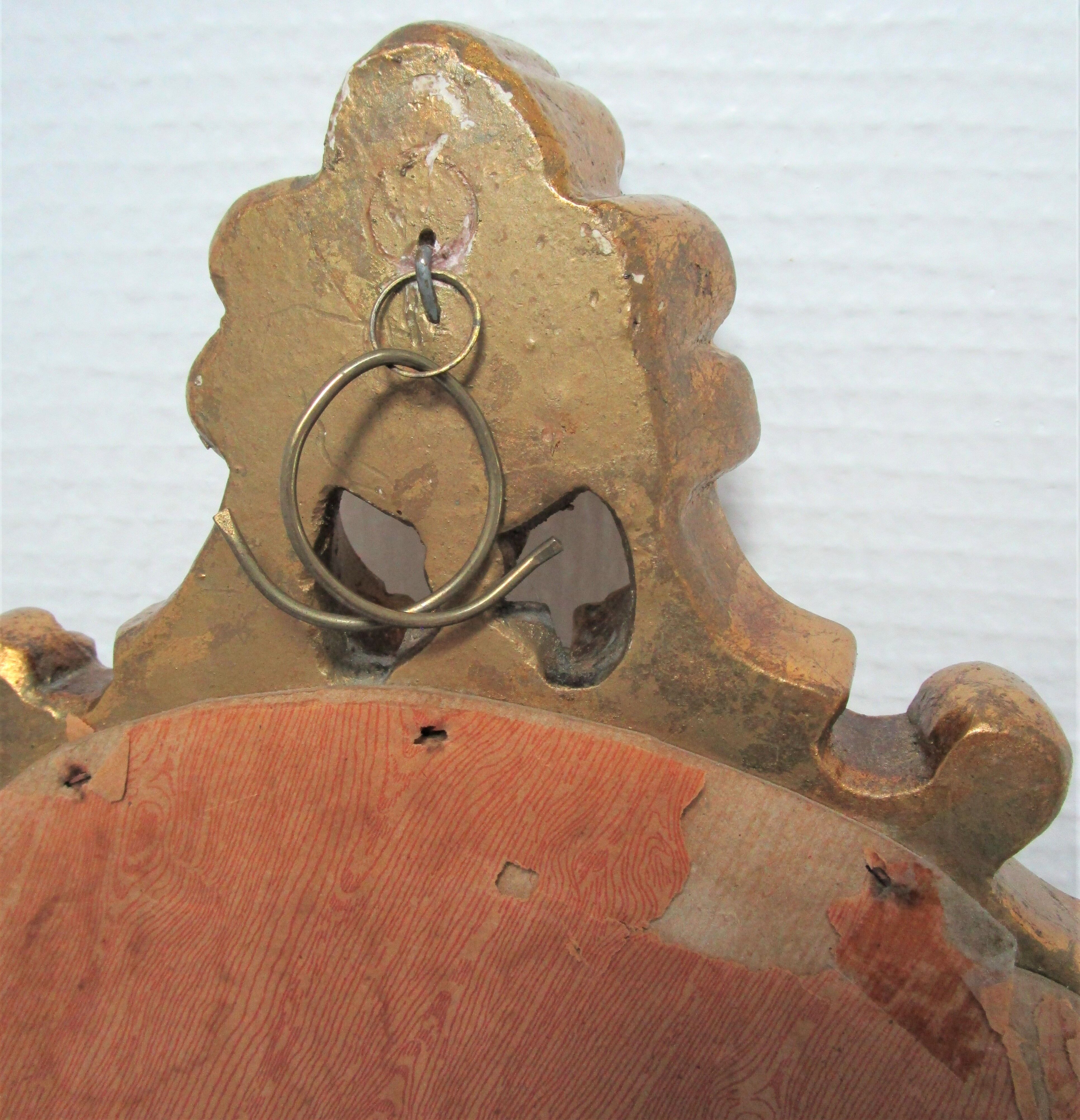 Mirror rocaille gilded ice saint-gobain vintage