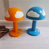 Pair cloud mushroom Skojig lamps by Henrik Preutz for IKEA