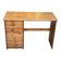 Solid pine desk with a 4-drawer unit — Scandinavian / chalet style