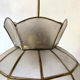 Suspension vintage en nacre et laiton