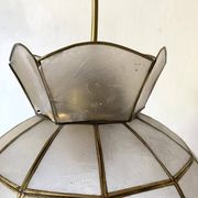 Suspension vintage en nacre et laiton