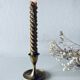 Golden brass candle holder