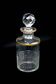 Flacon Baccarat modèle Nancy, cristal taillé et liseré doré, avant 1936