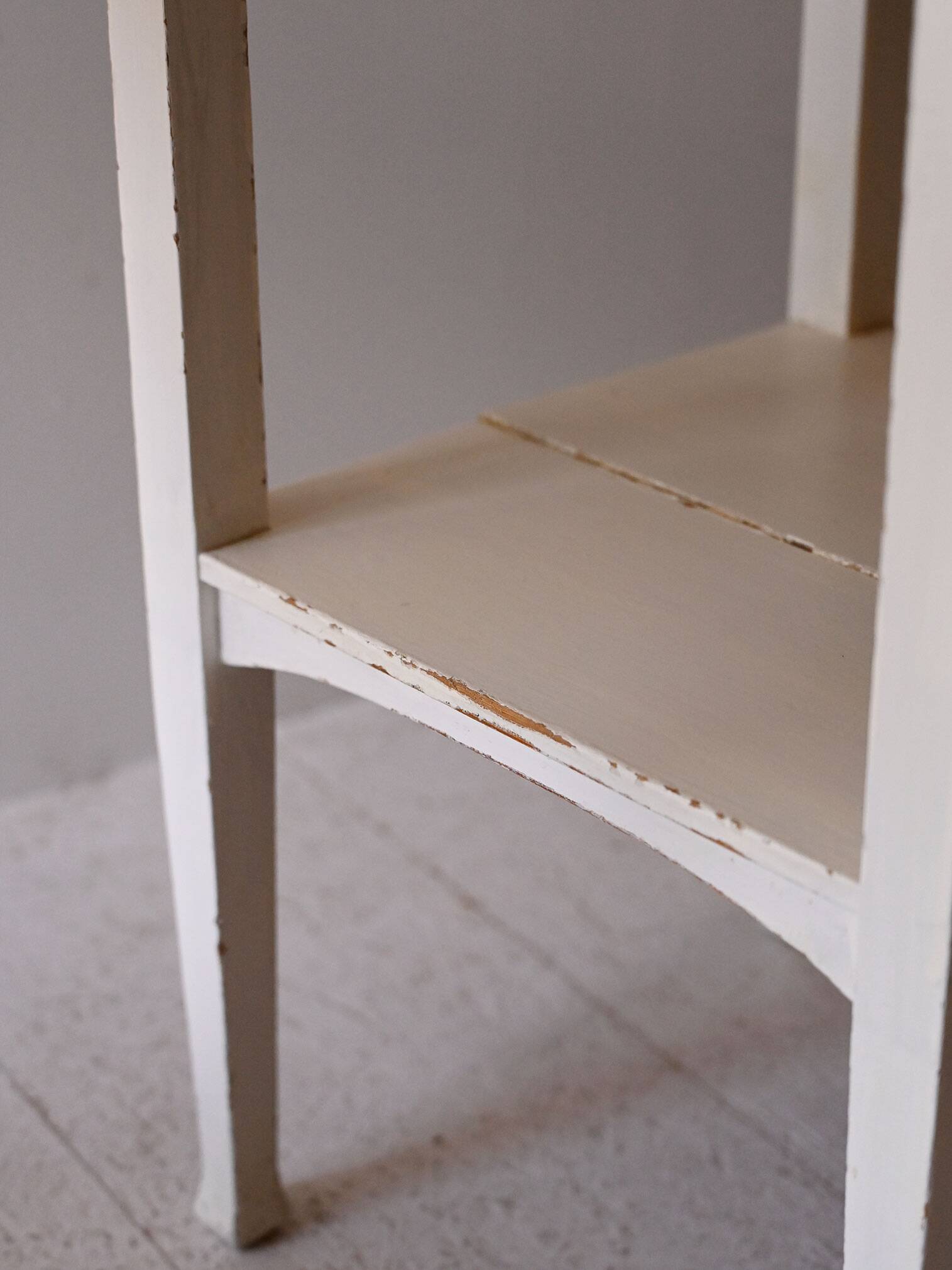 Pair of mid-century Scandinavian white-painted nightstands