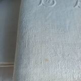 12 antique damask monogrammed napkins, 19th century