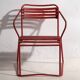 Antique red garden chairs (c.1920). Set of 4 pieces #37