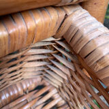 Vintage rattan chest of drawers