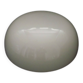 Vintage White Opaline Glass Dome Ceiling Light / Wall Light - Metal Base