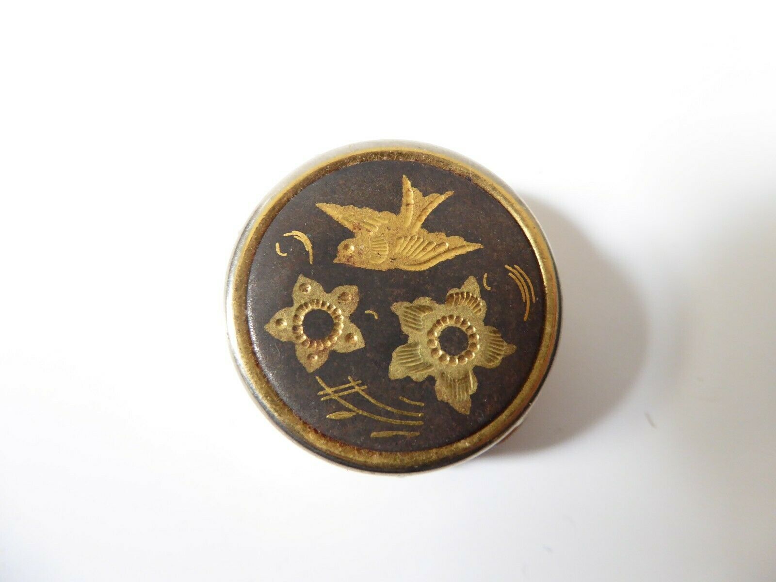 Gold metal pill box