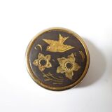 Gold metal pill box