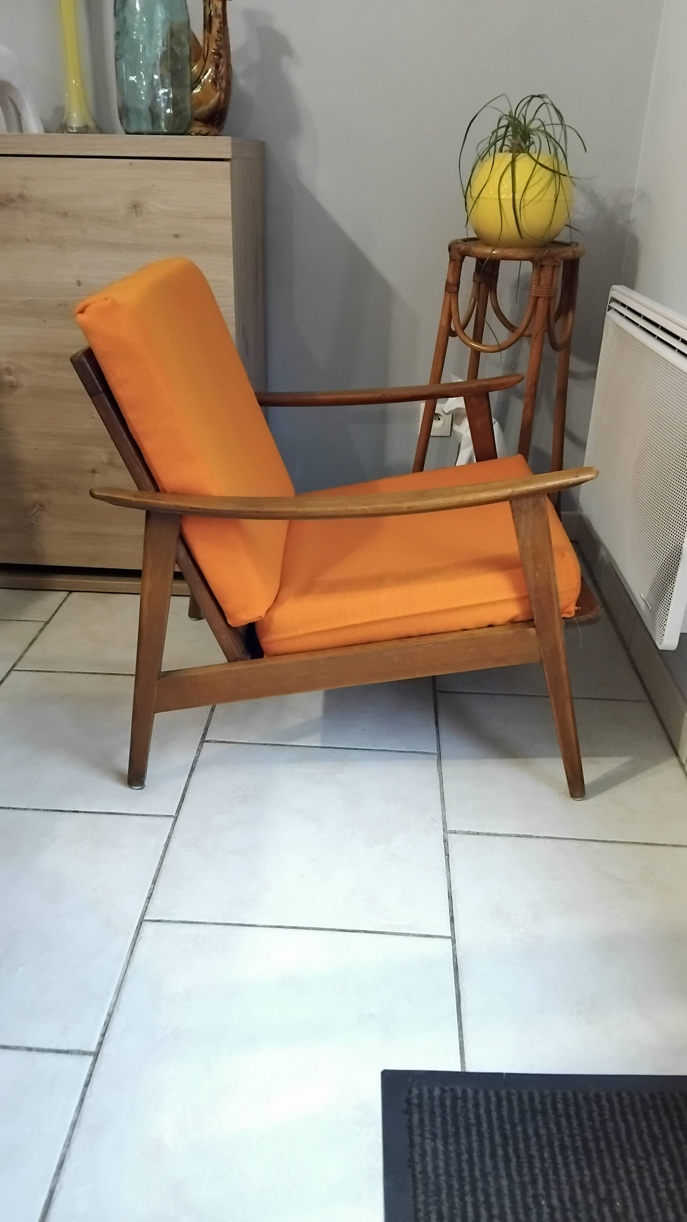 Fauteuil scandinave année 60 vintage danois