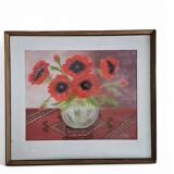 Chalk drawing Leo Kempel 1934 Picture  Width 60  Height 50 cm