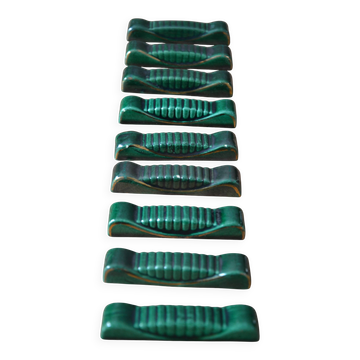 Green ceramic knife holder