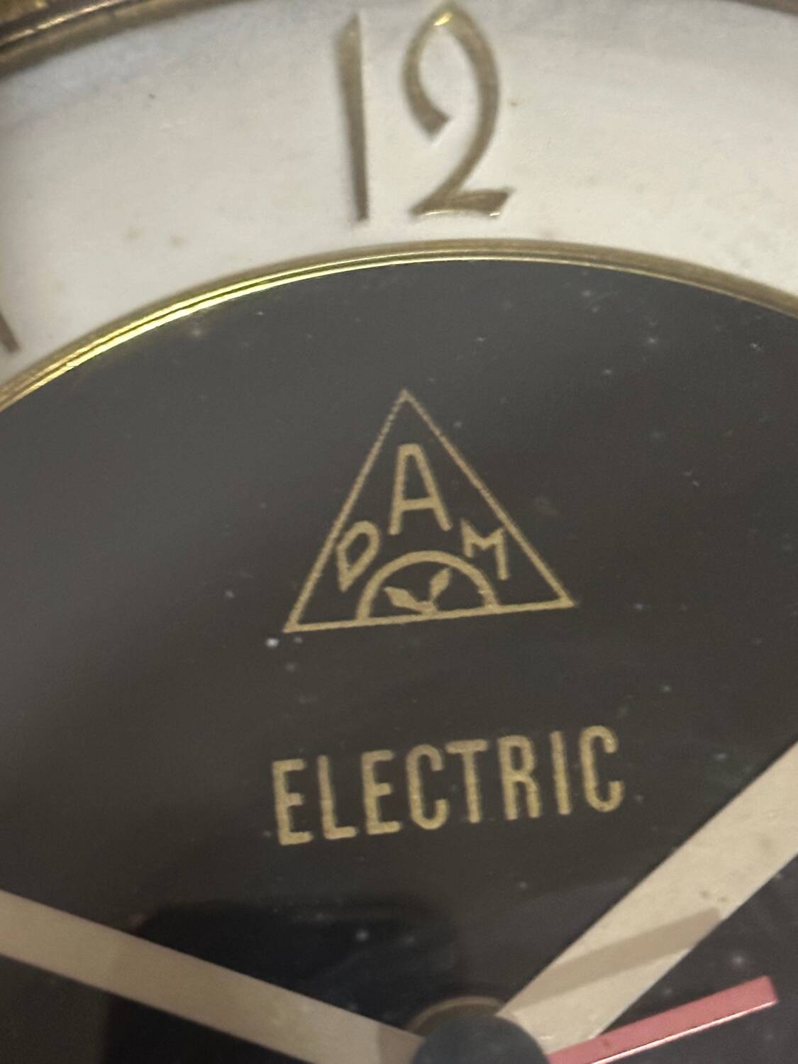 Formica vintage wall clock 70s DAM electic blue black