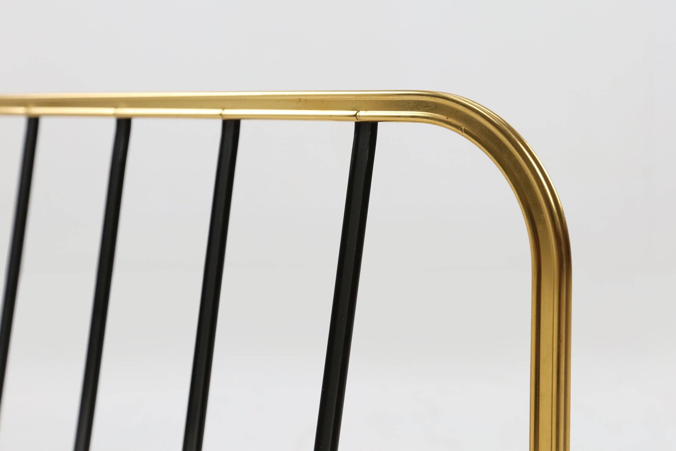 Mid-century coat rack in gold and black aluminium, Belgium 1960s