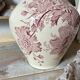Large ironstone jug St Amand Anemone, antique pitcher