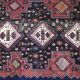 Handwoven Afshar oriental rug, Middle East, 1950s