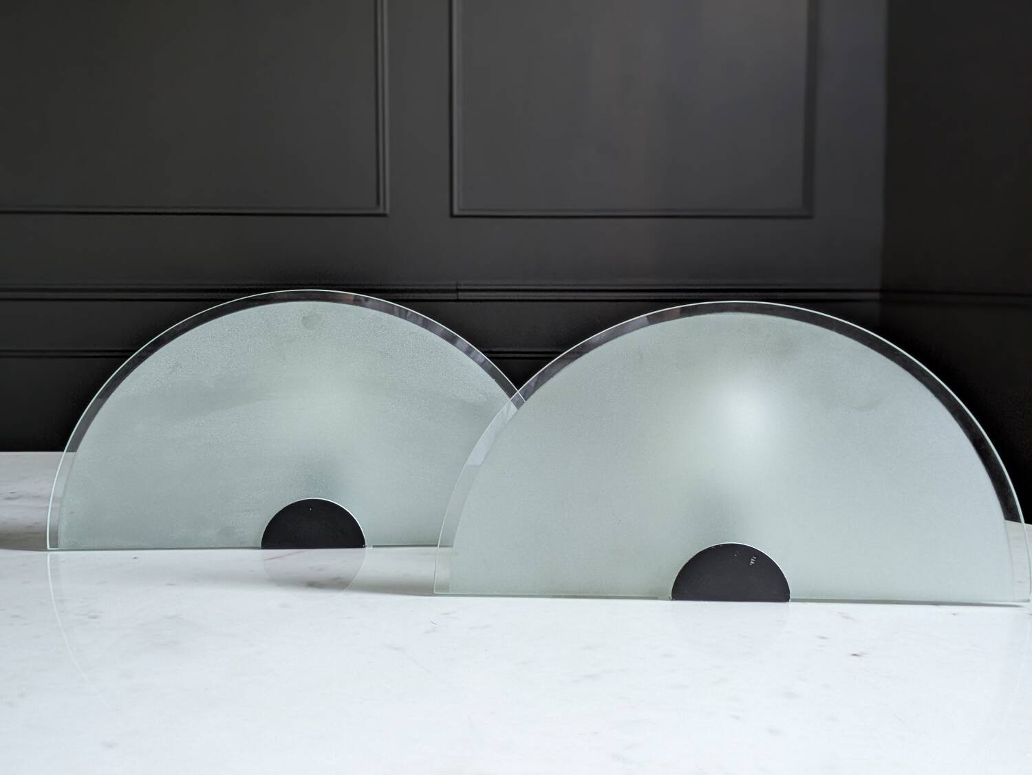 Pair of modernist 80s wall lights