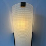 Pair of vintage brass and perspex wall lights, France 1960