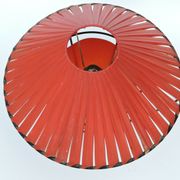Vintage lamp felled red vinyl ribbon - wire 1960