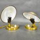 Pair of Art Deco Adjustable Brass Table Lamps, 1930s Czechoslovakia