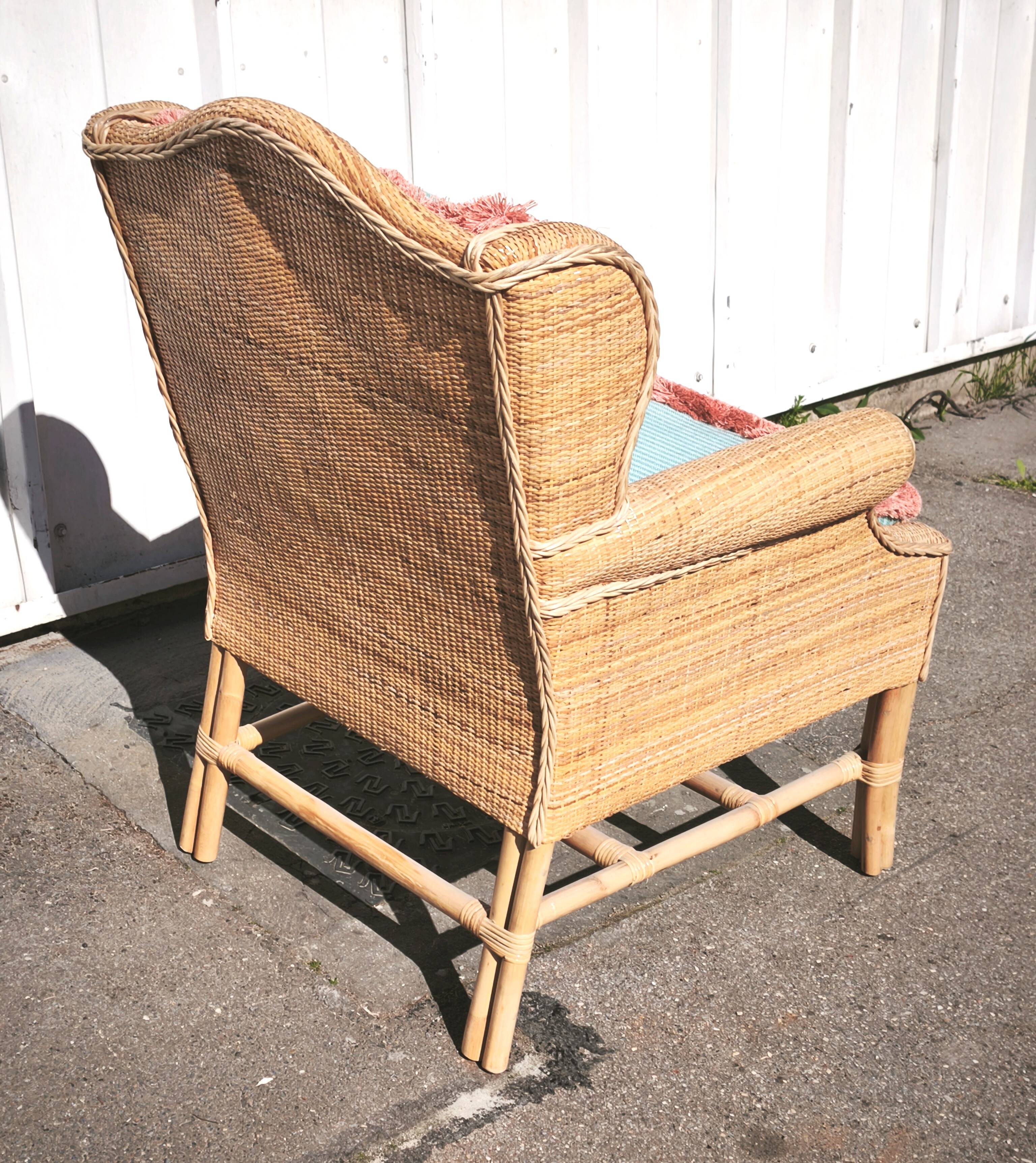 Rattan armchair