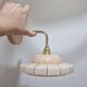 Art Deco wall lamp in marbled pink Clichy glass