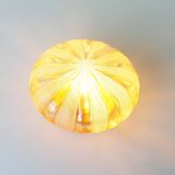 Vintage amber glass wall lamp by Wila Leuchten, Germany 1970's