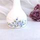 Fine porcelain soliflore vase with floral decoration England Staffordshire