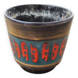 Ancien Cache-Pot en Céramique West Germany Fat Lava