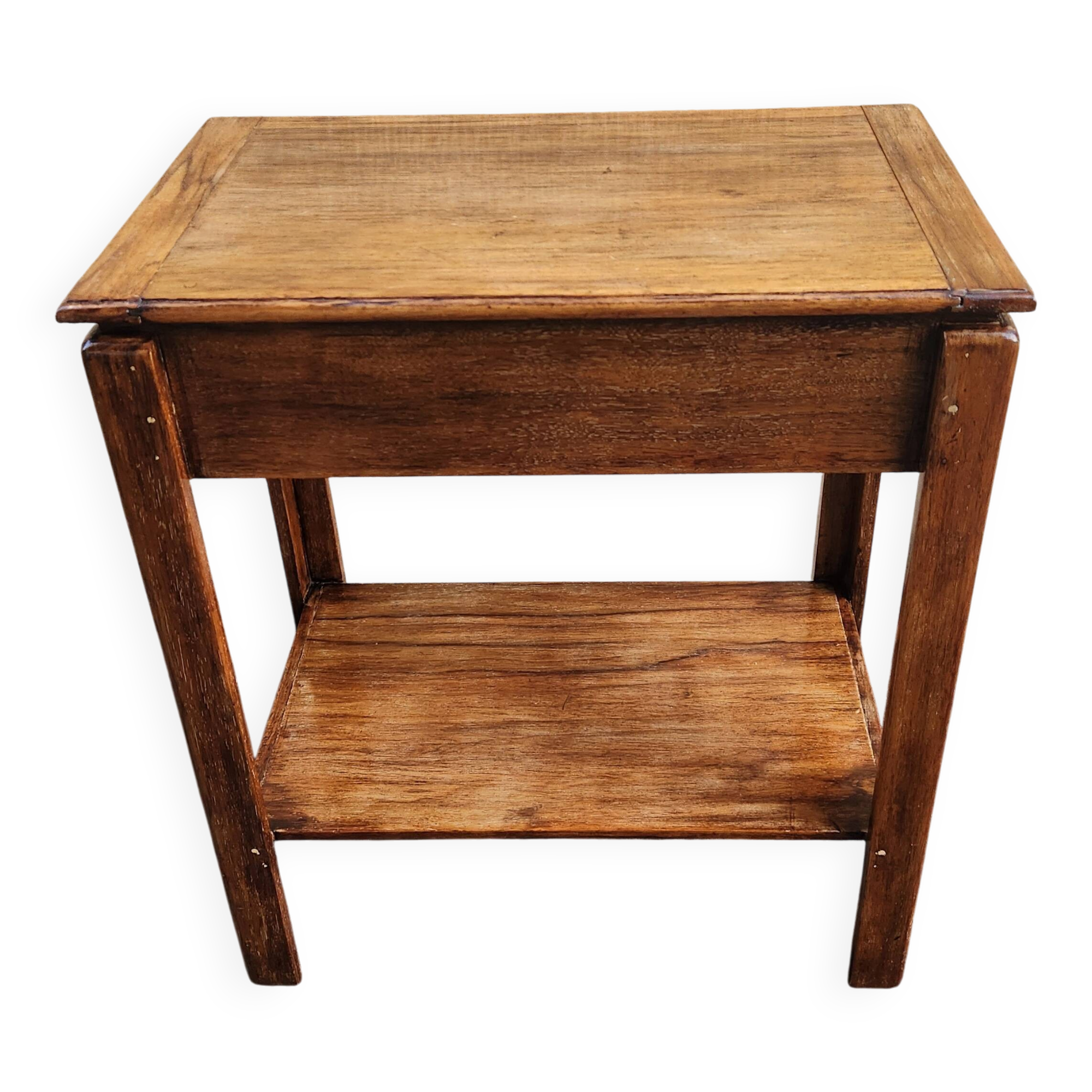 Jolie table de chevet coiffeuse vintage en bois avec miroir