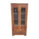 Teak glass cabinet two doors and a drawer