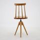 1970s  Beech Chair with Adjustable Height, Czechoslovakia