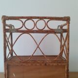 Rattan wall shelf