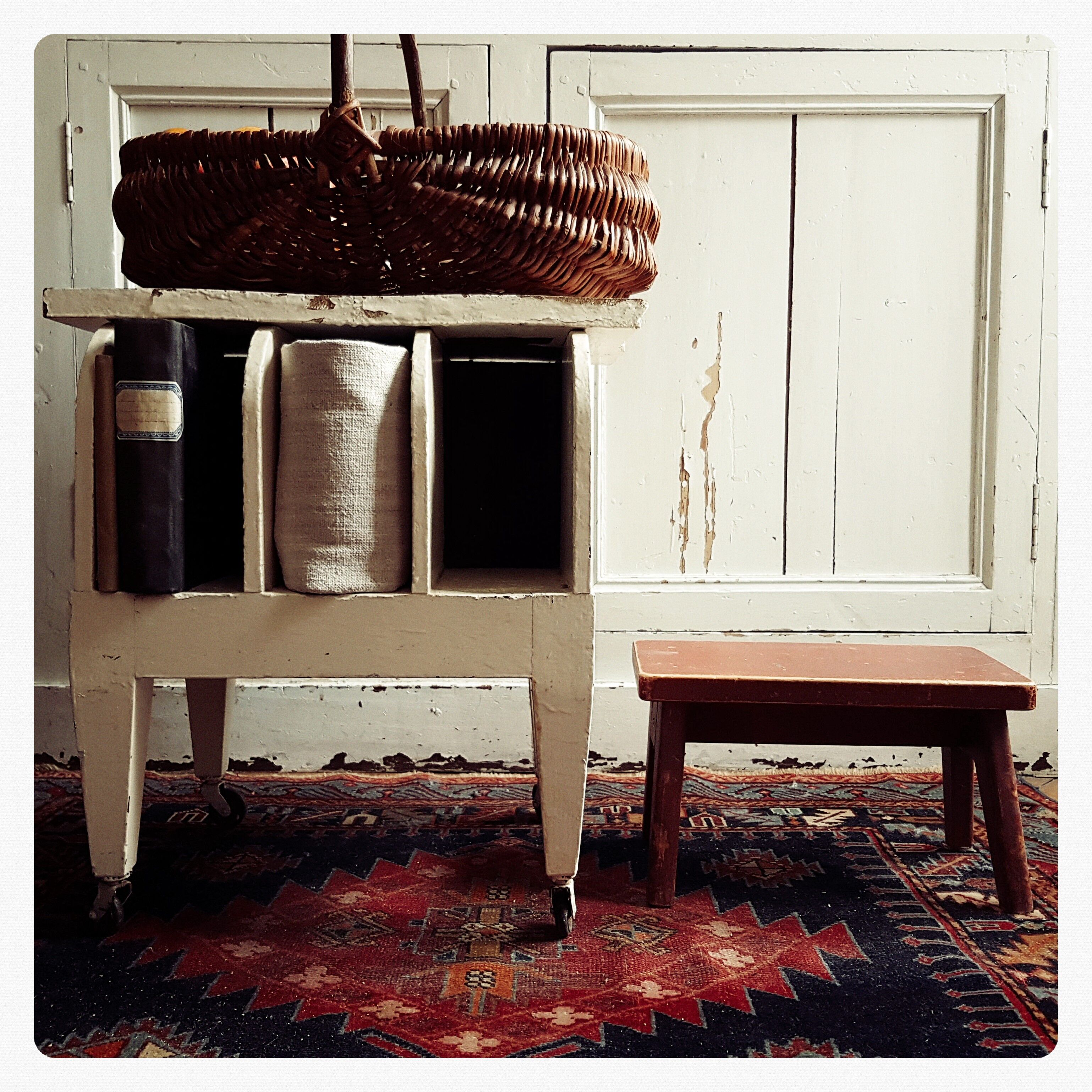 Small wooden locker cabinet