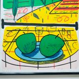 François boisrond. summer triptych. lithograph signed and framed