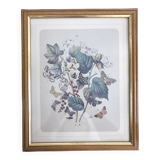 Botanical card butterfly vintage lithograph 3