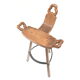 Vintage Spanish Brutalist 'Marbella' stool by Confonorm from the 1970s