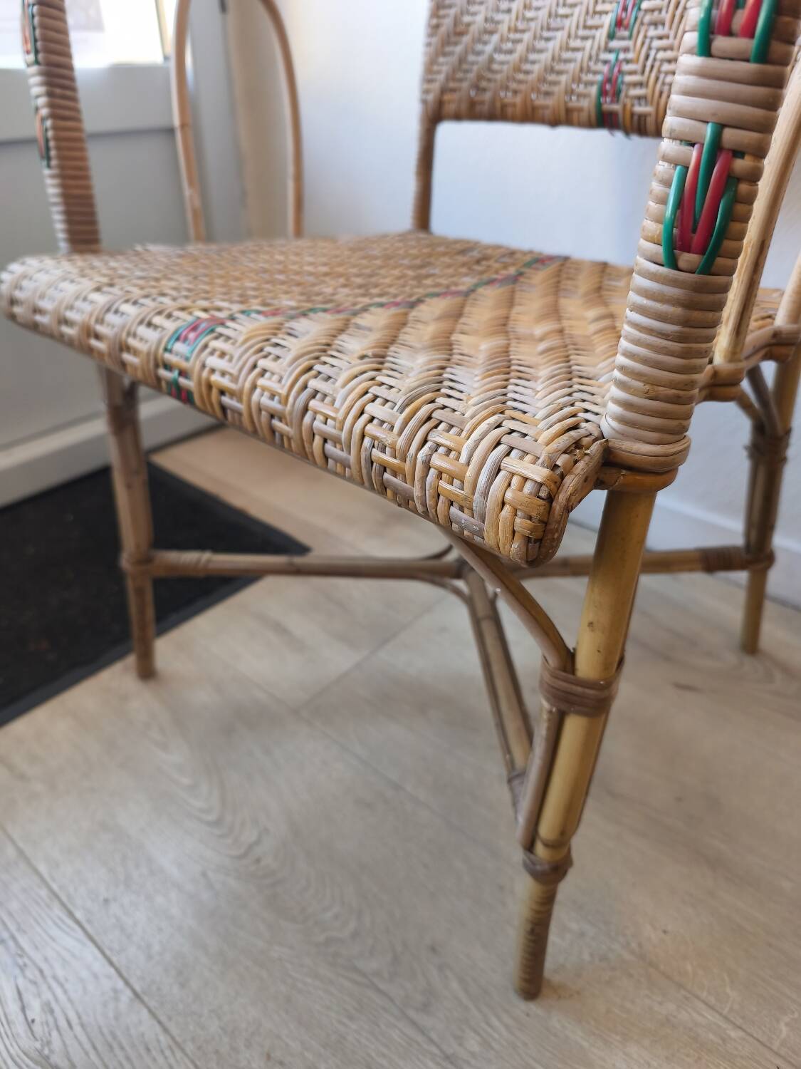 Vintage rattan armchair